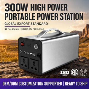 Station d'alimentation portable 300W 220V avec batterie lithium-ion, charge solaire, alimentation de secours extérieure et lampe torche - Product Image 5