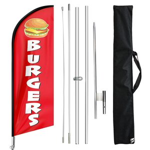 Banderas Publicitarias Personalizadas sin Plumas, Banderas de Playa para Hamburguesas, Pancartas para Letreros Publicitarios Comerciales - Product Image 1