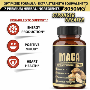 Maca Orgânica Ginseng Root Private Label Suplemento Esportivo Ashwagandha Powder Energy Booster Maca Root Extract Cápsulas - Product Image 2