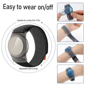 Adjustable Kids Trail Wrist <strong>Band</strong> for AirTag Lightweight Holder Anti Scratch Nylon Wave Bracelet Wristband for AirTag Strap - Product Image 4