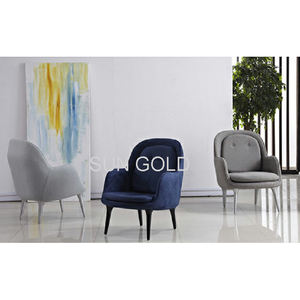 เฟอร์นิเจอร์สำนักงานโรงแรมกลางแจ้งที่ทันสมัยการออกแบบที่ทันสมัยกำมะหยี่สีแดงเก้าอี้พักผ่อนขายร้อนผ่อนคลายโซฟาเดี่ยว - Product Image 5