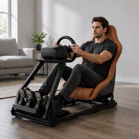 Siège EDDYSTAR en PU noir universel pour simulateur de course en fibre de carbone, siège de jeu et de bureau, imperméable, utilisation hors route uniquement