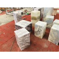 Newstar Onyx Würfel-Sockel Hellblauer Jade Couchtisch Ausstellungsständer Naturstein Marmor Onyx Podest