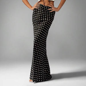 <b>Skirt</b> 2026 <b>summer</b> European and American temperament slim polka dot one-step <b>skirt</b> mid-<b>skirt</b> women - Product Image 1