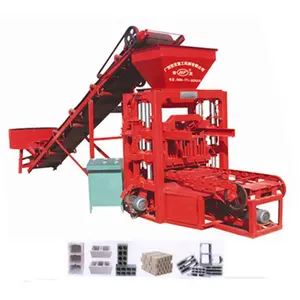 Automated QTJ4-26C medium sized interlocking compression brick making machine Paving Block Making Machine