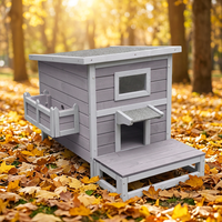 Abri pour animaux de compagnie en bois durable, peint par pulvérisation, avec toit en plastique résistant, structure stable pour chiens et chats, utilisation domestique