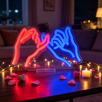Acryl-LED-Neonschild mit Herzdesign USB-Betrieben IP44-Zertifiziert für Valentinstag Hochzeitsdekoration