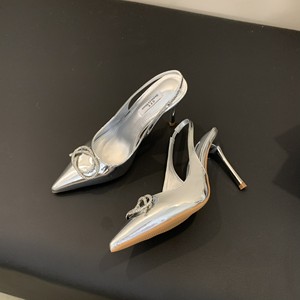 2024 New European and American <b>Pointed</b> Rhinestone Thin Heel High Heel Shoes Women's Shoes Ready Stock 35-40 - Product Image 5