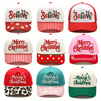 Op maat gemaakte snapback pet met rode en witte streep op de klep, Kerstmis pet, vrolijk kerstmis geborduurd 3D, verstelbaar, unisex baseball pet