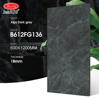 Carreaux en porcelaine finition mate 600x1200mm 18mm gris antibactérien modernes R10 pour piscine, mur, sol, jardin, cour, villa