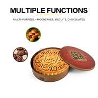 Boîte en métal ronde Jinyuanbao OEM ODM grande capacité pour gâteaux de lune, boîte durable pour emballage alimentaire pour le Festival de la Mi-automne