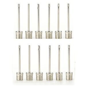 12 pièces Balle de <span class=keywords><strong>Sport</strong></span> Pompe De Gonflage Aiguille Pour Le Basket-Ball De Football De Football Gonflable Vanne D'air Adaptateur Goupille En Acier Inoxydable - Product Image 3
