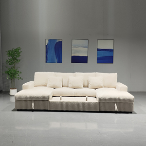 Canapé-lit modulaire en velours côtelé ultra-doux de haute qualité, adapté aux animaux domestiques, pour salon - Product Image 1
