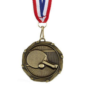 Trofeo y medallas deportivas de tenis de mesa, fabricante personalizado, en blanco - Product Image 2