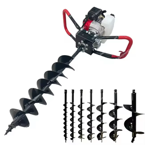Máquina perforadora de tierra a gasolina de 52cc para postes, cercas, extensiones y plantación de árboles, con brocas de barrena - Product Image 1