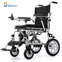 Fauteuil roulant pliable en alliage d'aluminium léger de 14,8 kg, moteur sans balais de 190 W, fauteuil roulant électrique portable