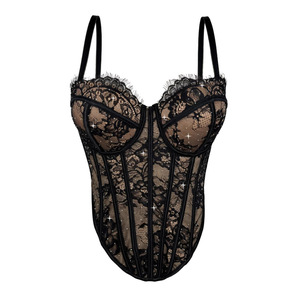 SMOOTH ODM <span class=keywords><strong>Bustier</strong></span> Push-up Sculptant en Dentelle Personnalisé pour Femme, avec Baleines, Bretelles Fines et <span class=keywords><strong>Sans</strong></span> Bretelles, Personnalisation de Marque - Product Image 1