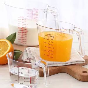 Offre Spéciale : Lot de 3 Tasses à Mesurer en Plastique PP de Qualité Alimentaire Écologique – 250ml/500ml/1000ml – Polyvalent, Durable, pour Cuisine Domestique, Personnalisable - Product Image 2