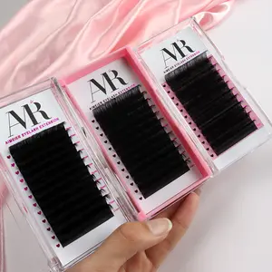 Kolay Fanning kirpik uzatma ipek Lashes rus hacmi mat siyah 0.05 0.03 C D kolay Fan kirpik uzantıları