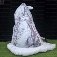 Iceberg gonflable géant de 3 m de haut avec éclairage LED, modèle de montagne personnalisé avec logo, accessoire pour événements publicitaires/festivals, en tissu Oxford