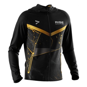 Pantalones Deportivos Casuales de Lucha Libre con Sublimación Personalizada, Chaqueta con Bolsillos con Cremallera, Sudadera con Capucha y Cremallera, Unisex - Product Image 3