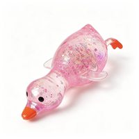 Canard en caoutchouc souple et amusant avec paillettes dorées, style maltose, jouet anti-stress à presser pour les 14 ans et plus - Best-seller transfrontalier