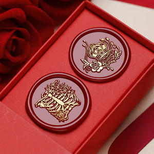 Sello de cera para el Festival Qixi, cabezal de latón, regalo de San Valentín para parejas y amantes, impresión clásica con troquelado metálico - Product Image 4