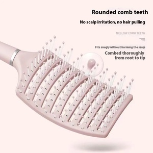 <span class=keywords><strong>Peigne</strong></span> volumateur pour cheveux longs et bouclés pour femmes, <span class=keywords><strong>peigne</strong></span> de massage capillaire à grande courbure avec manche en plastique - Product Image 3