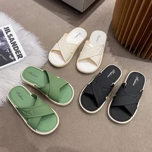 Women's cross-band slippers outdoor anti-slip fashion sandals