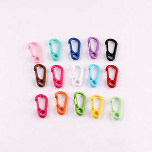 Colorful Zinc Alloy Carabiner Keychain <b>Mini</b> Hook Portable DIY Jewelry Accessory <b>Backpack</b> Rope Clip Metal Spring Ring - Product Image 2