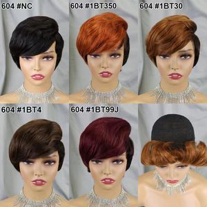 Pelucas Cortas Pixie Letsfly, Pelucas Cortas Onduladas 510 Completas Hechas a Máquina, Pelucas Baratas al por Mayor a 14$, Pelucas Baratas 610 de Cabello Humano Natural 196 - Product Image 3