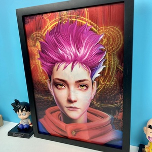 Stampa Lenticolare 3D di Itadori Yuji da Jujutsu Kaisen, Poster <span class=keywords><strong>Anime</strong></span>, Arte Murale, Dipinto Personalizzabile, Carta da Parati 3D, Stampa 3D di Cartoni Animati - Product Image 2