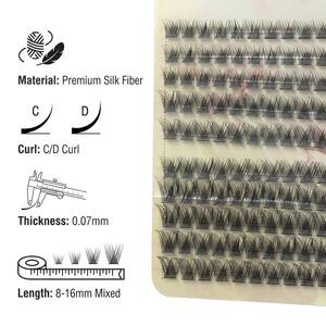 Handmade 3D Multi-cluster Segmented Waterproof Cruelty-Free <strong>Lashes</strong> for Wedding Party Social Events Individual <strong>Lash</strong> Kit - Product Image 3