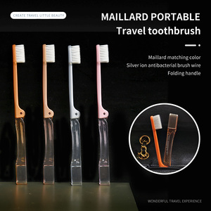 Cepillo de Dientes Plegable de Viaje con Cerdas Suaves, Iones de Plata, para Adultos, Portátil y Ecológico - Product Image 3