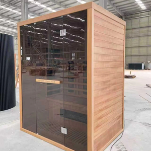 Sauna Interior de Madera Sólida de Hemlock Canadiense con Infrarrojos de Espectro Completo para <span class=keywords><strong>3</strong></span> Personas, Panel de Control con Altavoces, Alimentación por Enchufe de Vapor - Product Image 2