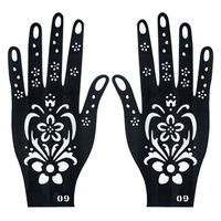 Vente en gros de pochoirs pour peinture faciale, autocollants pochoirs pour art corporel au henné, pochoirs temporaires pour tatouages au henné pour les mains