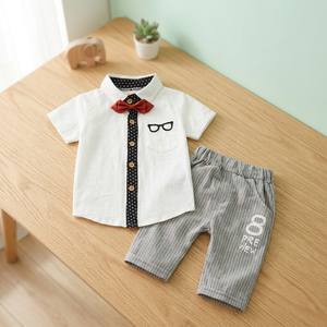 momo Nuevo Diseño, Artículo Más Vendido, Conjuntos de Ropa de Verano para Niñas, Manga Corta, 100% Fibra de Bambú, Antiarrugas, Bangladesh - Product Image 2