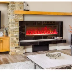 2024 The New 4D Atomizing Fireplace Intelligent Touch Switch Simulates The 64-color Flame Fireplace Manually Adding Water