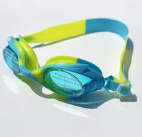 Lunettes de natation anti-buée, sangle réglable souple, étanches |   Coque en silicone PC bleue colorée, ajustement mince, pour occasions spéciales, utilisation en plongée