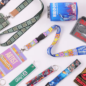 Шнур с держателем для карт, печать, оптовая продажа, держатель для удостоверения личности с логотипом на заказ, брелок для ключей - Product Image 2