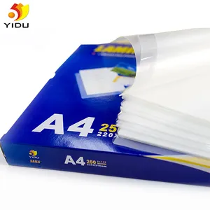 yidu pet laminated plastic sheet paper 45mic to 350mic A4 A3 transparent eva laminating pouches film