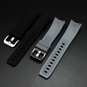<span class=keywords><strong>Bracelet</strong></span> de montre universel en caoutchouc FKM courbé réglable de qualité supérieure 20/21/22 mm, durable, à libération rapide, motif tressé, pour plongeur - Product Image 2