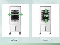 Ventilateur de refroidissement d'air oscillant électrique portable en plastique intelligent à faible bruit pour l'intérieur, 6 L, pour la maison, le bureau, l'hôtel, avec télécommande