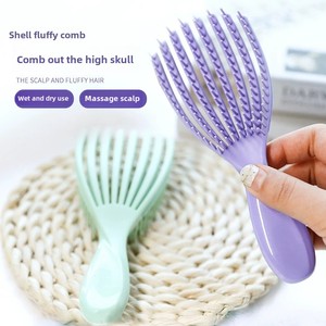Peakim Hollow Vented Detangling Hair <strong>Brush</strong> with 8 9 Row Vent Nylon Bristles for Dry Octopus Women Men Styling <strong>Curly</strong> - Product Image 6
