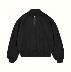 Hombres Eco Friendly Invierno Cálido Crop Cuello redondo Media <span class=keywords><strong>cremallera</strong></span> Cuarto Zip Collar <span class=keywords><strong>Sudadera</strong></span> Unisex <span class=keywords><strong>sin</strong></span> <span class=keywords><strong>capucha</strong></span> - Product Image 5