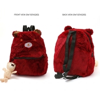 Sac à dos en peluche ours en peluche mignon en gros, personnalisé, doux, en fourrure, motif animal de dessin animé, pour la maternelle et les tout-petits, multicolore