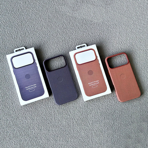 Fundas de Teléfono L163 de Cuero Tejido Moderno para iPhone 15 16 17 Pro Max, Carcasa Magnética de Lujo - Product Image 2