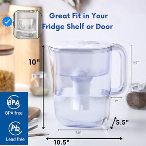 Carafe filtrante à eau alcaline portable en plastique OEM 3,5 L - Product Image 5