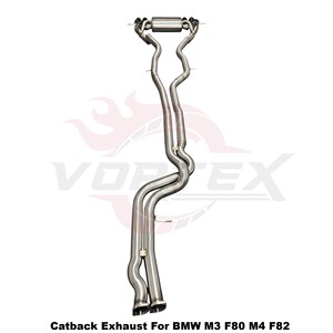 Escape Trasero Catback de Acero Inoxidable Vortex Performance de Longitud Igual para BMW M3 F80 M4 F82 2014-2018 con Válvula Electrónica y Silenciador - Product Image 2