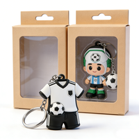 Nouveaux porte-clés personnalisés sur le thème du football 2D/3D, design personnalisé avec votre propre logo, porte-clés en caoutchouc souple en PVC